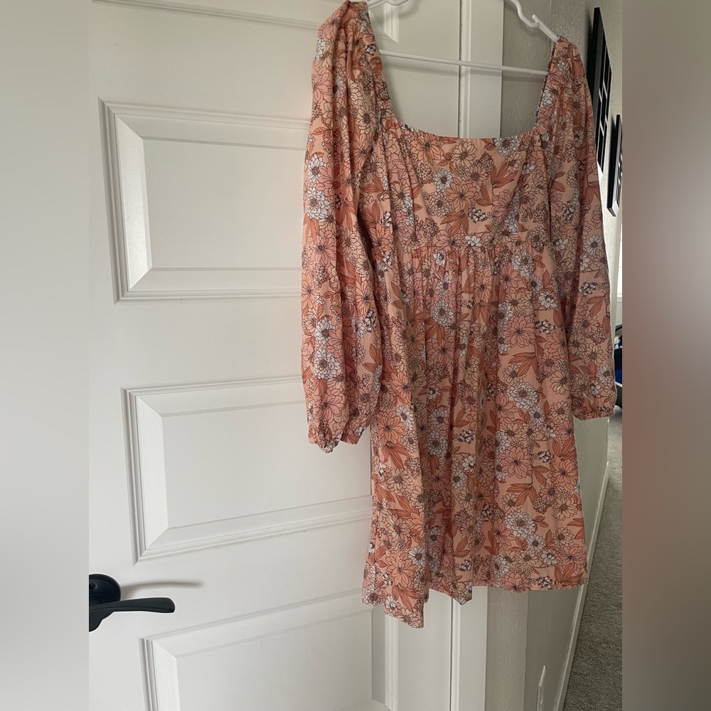 J. Crew Square Neck Cotton Poplin Mini Dress in Zinnia Floral